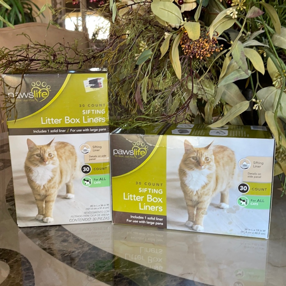 Paws Sifting Litter Box Liners Lot/2